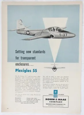 Vintage 1955 Cessna T-37 Tweet Aircraft Print Ad • $9.97