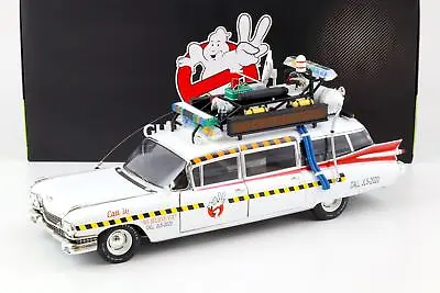 1959 Hot Wheels Elite 1:18 Cadillac Miller Ghostbusters Ecto 1A White X5470 • £281.91