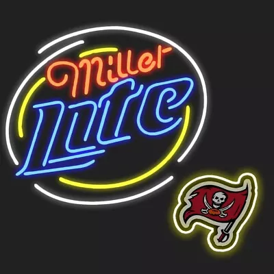 Miller Lite Neon Beer Sign Home Bar Store Pub Decor Vintage Neon Bar Signs 19x15 • $141