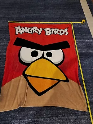 Angry Birds Red And Brown Blanket 60H  X 48W  • $13.98