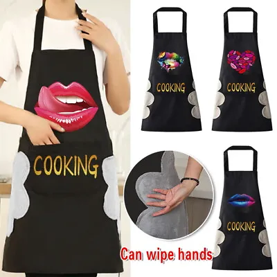 Plain Apron With Front Pocket For Chefs Butchers Kitchen Cooking Craft UK Baking • £5.49