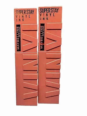 Maybelline Super Stay Vinyl Ink Liquid Lipstick Sealed 15 - Peachy ~ 2 Pcs • $16.76