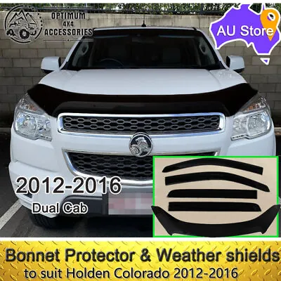 $119 • Buy Bonnet Protector Weather Shield Visor To Suit Holden Colorado Dual Cab 2012-2016