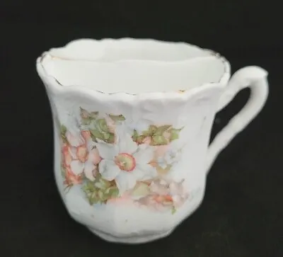 Vintage Multicolored Gilded Floral Porcelain Mustache Mug Cup Tea Coffee • $9