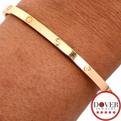 £2182.96 • Buy Cartier 18K Yellow Gold Size 19 Love Bangle Bracelet 21.6 Grams BOX NR