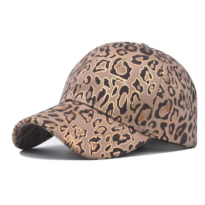 Fashion Mens Womens Baseball Cap Adjustable Leopard Print Strapback Hip Hop Hat • $12.99