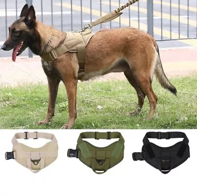 Dog Harness Tactical No Pull Adjustable Pet Military Working Training Vest S/L • $15.79
