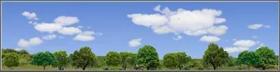 TRACKSIDE BACKDROP #671 Trees And Sky O Scale • $44.99