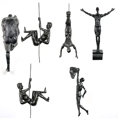 £5.99 • Buy Living Room Sports Ornament Statue Sculpture Resin Wall Art Climbing Man