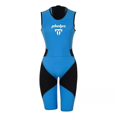 Michael Phelps Phantom Speed Sleeveless Neoprene Wetsuit Blue Black Women. SMALL • £60