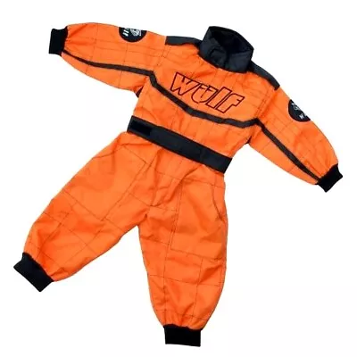 Wulfsport Kids ORANGE Motocross RACE SUIT OVERALLS ATV Quad Off Road PIT BIKE • £27.95