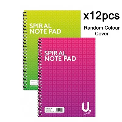 £2.85 • Buy A4 Notebook Spiral Wire Bound White Faint Wide Ruled Writing Pad 80 Page 28x20cm