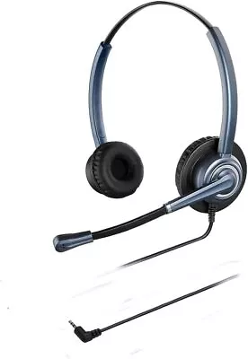 Dual Ear Noise Cancelling Microphone Headset 2.5mm Jack Call Centre Hospital • £8.99