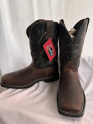 Justin Men's Stampede Waxy Waterproof Steel Toe Boots • $100