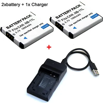 3.7v Battery / Charger For Canon IXUS 125 HS 127 130 132 133 135 137 140 145 147 • $20.99