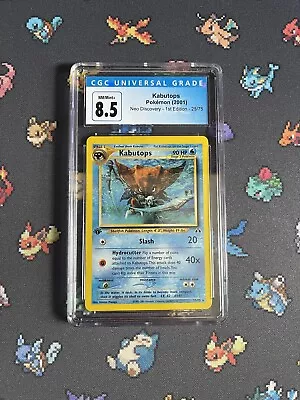 Pokémon Cards Kabutops 25/75 Neo Discovery 1st Edition Non Holo Rare - CGC 8.5 • $30