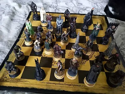 £110 • Buy Lord Of The Rings Chess Set Handpainted Crafted In Lead