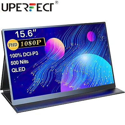 UPERFECT 15.6  QLED Gaming Monitor PC Screen Portable Monitor USB C 100% DCI-P3 • $229.99