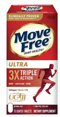 Schiff Move Free Ultra 3X Triple Action Joint Supplement 75 Tablets NEW ** • $31.99