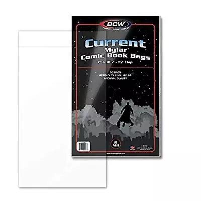 BCW Supplies 2 Mil Current Comic Mylar (50 Count Pack)  • $24.67