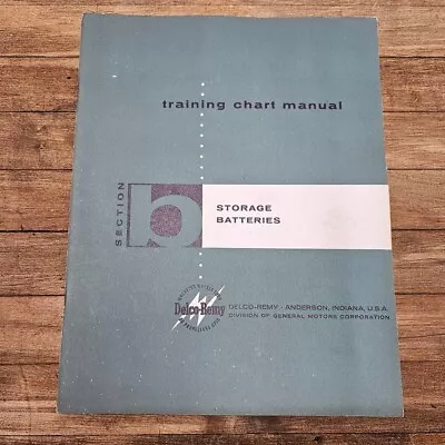 1950's Delco Remy Storage Batteries Training Chart Guide Manual Book • $12