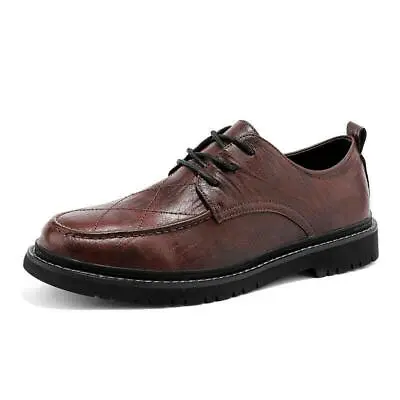 Retro Mens Business Leisure Shoes Work Office Round Toe Oxfords Walking Casual D • $49.81
