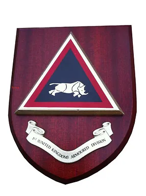 1st UK Armoured Division Military Wall Plaque Uk Hand Made For MOD • £21.99