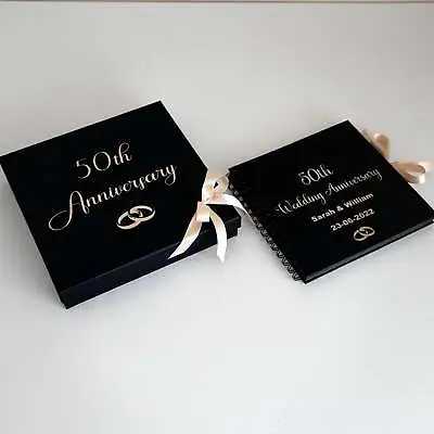 Personalised 50th Anniversary Scrapbook Golden Wedding Anniversary Photo Album • £36.95