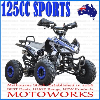 $1049 • Buy 125CC SPORTS SEMI AUTO ATV QUAD Dirt Bike Gokart 4 Wheeler Buggy Kids BLUE