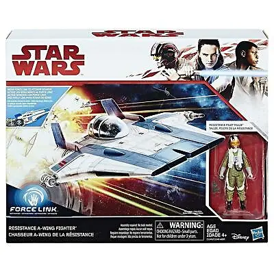 £40 • Buy Star Wars Force Link The Last Jedi Pilot Tall + A Wing Star Fighter Action Fig