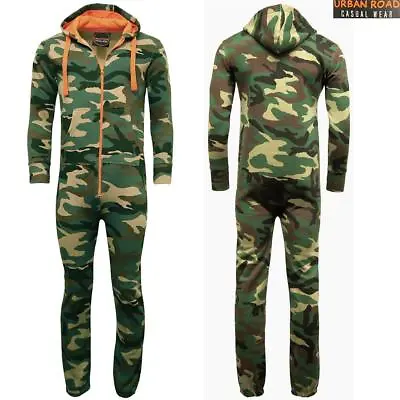 Urban Road Adults Unisex Woodland Camouflage Onezee | Camo 1Onesie1 All In One • $24.83