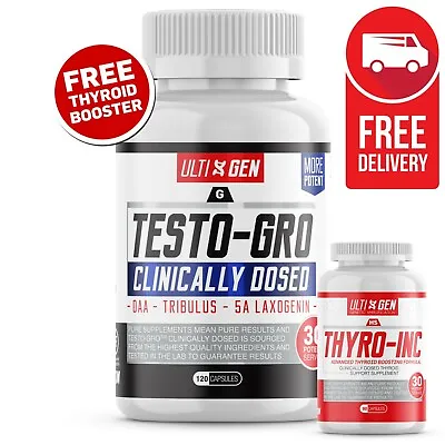 TESTOSTERONE TRIBULUS LAXOGENIN DAA & MORE - TESTO-GRO 120 Capsules • $54.95