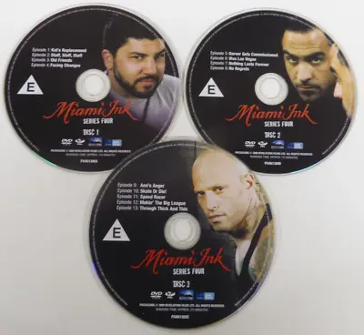 £3.50 • Buy Miami Ink - Series 4 - Dvd - No Case - Disc Only