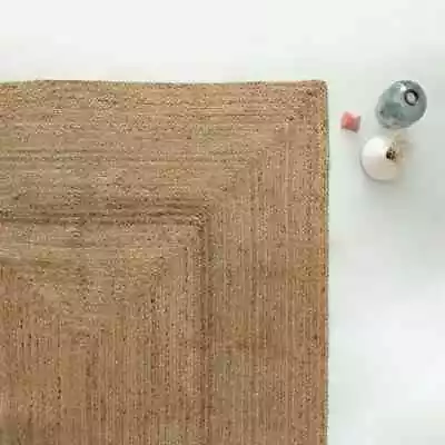 Rug 100% Jute Cotton Reversible Handmade Area Carpet Modern Living Runner Rugs • £25.60