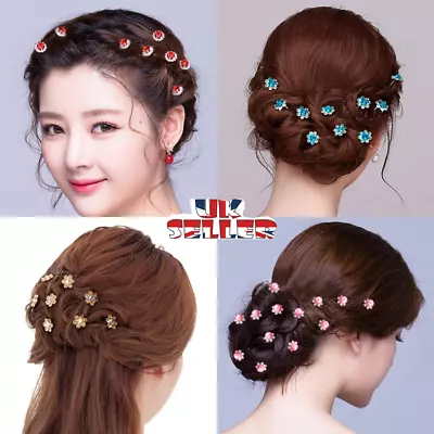 £3.69 • Buy 20pcs Wedding Hair Pins Bridesmaid Crystal Diamante Pearls Bridal Clips Grip UK