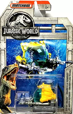 Jurassic World Matchbox Deep-Dive Submarine Diecast Vehicle IN PROTECTO PACK • $21.98