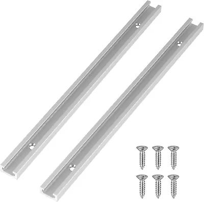 12  T-Track Rails Pack Of 2 Aluminum T-Channel Double Cut T Slot Track With Pr • $10.58