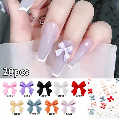 Nail Rhinestones Ribbon Butterfly 3D Resin Bows Nail Jewelry DIY Decoration New • $0.72