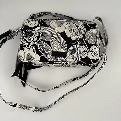 VERA BRADLEY Strap Wallet Camellia Black & White - Crossbody Style Or Use As Wal • $15.20