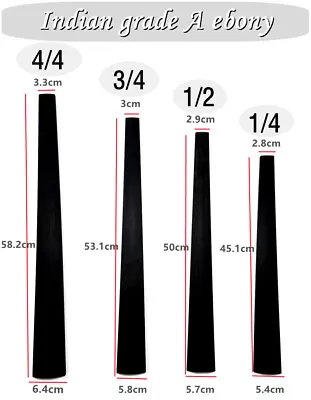 Excellent Black Cello Indonesia Ebony Fingerboard 1/4-4/4 With Top Nutround • $23.39