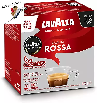 £11.73 • Buy Lavazza A Modo Mio Qualità Rossa, Coffee Capsules 36 Espresso Pods  -24HPOST-