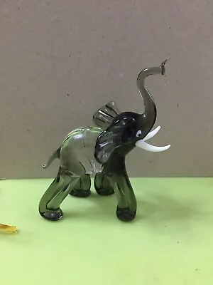 Murano GlassLauscha GlassBimini:Glass Elephant Trunk In Air FigureOrnament • £10