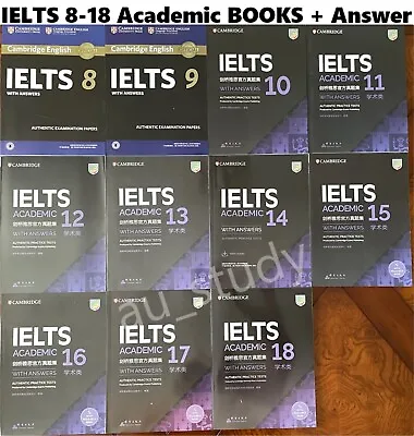 2024 AU STOCK LATEST NEW Cambridge IELTS 8-18 Academic Books With Answer Key • £58.45
