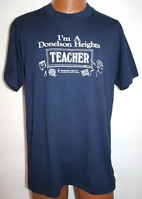 Vintage DONELSON HEIGHTS TEACHER Nashville TN 50/50 T-SHIRT L Methodist Church • $14.99