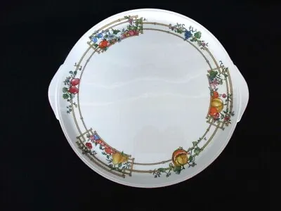 Villerory & Boch Vitor Porcelain MON JARDIN 10 1/2  Round Tabbed Cake Plate    • $33