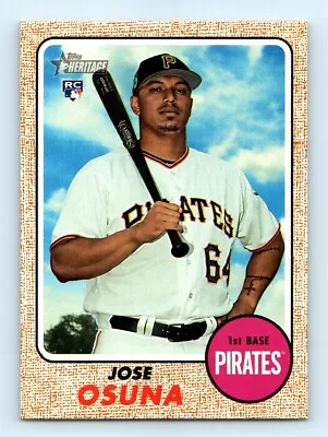 2017 Topps Heritage Jose Osuna Rookie Pittsburgh Pirates #691 • $1.99