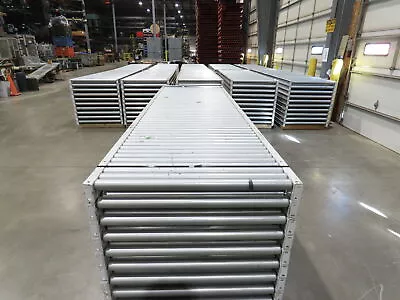 Hytrol 36 X 10' Gravity Roller Conveyor 1.9  Roller 33 BF 10-Sections 100' • $3999.99