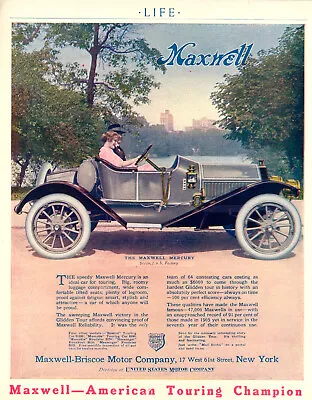 1911 Original Maxwell Mercury Roadster Ad.Glossy Color + Premier Automobile Ad • $13.50