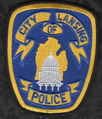 Lansing Michigan Police Shoulder Patch    ****Guarantee 100% Authentic**** • $6.95