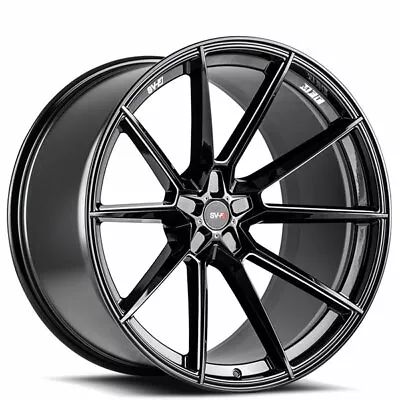 (4) 21  Staggered Savini Wheels SV-F4 Gloss Black Milled Rims (B12) • $3330